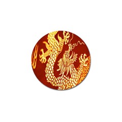 Fabric Pattern Dragon Embroidery Texture Golf Ball Marker by Simbadda