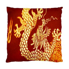 Fabric Pattern Dragon Embroidery Texture Standard Cushion Case (one Side) by Simbadda