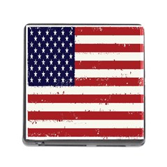 Flag United States United States Of America Stripes Red White Memory Card Reader (square) by Simbadda