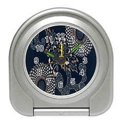 Patterns Dark Shape Surface Travel Alarm Clocks by Simbadda
