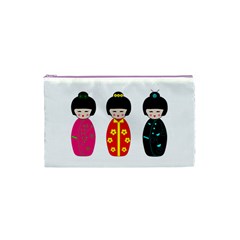 Japanese Dolls Cosmetic Bag (xs) by pixiedust