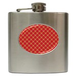 Abstract Seamless Floral Pattern Hip Flask (6 oz) Front