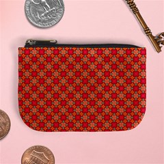 Abstract Seamless Floral Pattern Mini Coin Purses by Simbadda