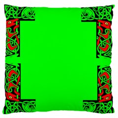 Decorative Corners Large Flano Cushion Case (one Side) by Simbadda