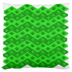 Shamrocks 3d Fabric 4 Leaf Clover Standard Flano Cushion Case (one Side) by Simbadda