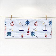 Seaside Nautical Themed Pattern Seamless Wallpaper Background Cosmetic Storage Cases by Simbadda