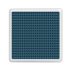 Clovers On Dark Blue Memory Card Reader (square)  by PhotoNOLA