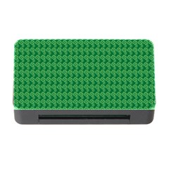 Clovers On Dark Green Memory Card Reader With Cf by PhotoNOLA