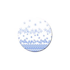 Blue And White Floral Background Golf Ball Marker by Amaryn4rt