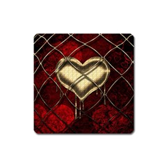 Love Hearth Background Scrapbooking Paper Square Magnet by Amaryn4rt