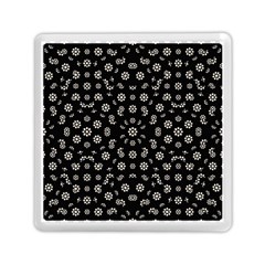 Dark Ditsy Floral Pattern Memory Card Reader (square)  by dflcprints