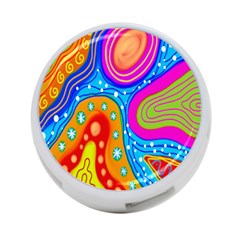 Hand Painted Digital Doodle Abstract Pattern 4-port Usb Hub (two Sides)  by Simbadda