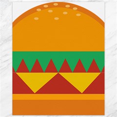 Burger Bread Food Cheese Vegetable Canvas 11  X 14   by Simbadda