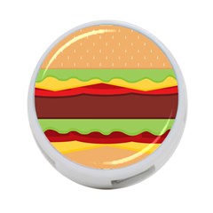 Vector Burger Time Background 4-port Usb Hub (one Side) by Simbadda