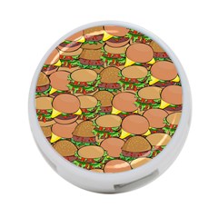 Burger Double Border 4-port Usb Hub (one Side) by Simbadda