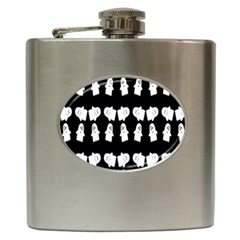 Cute Ghost Pattern Hip Flask (6 Oz) by Simbadda