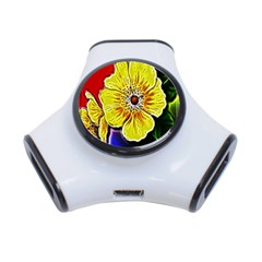 Beautiful Fractal Flower In 3d Glass Frame 3-port Usb Hub by Simbadda