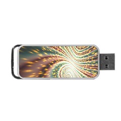 Vortex Glow Abstract Background Portable Usb Flash (two Sides) by Simbadda