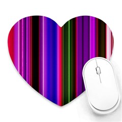 Fun Striped Background Design Pattern Heart Mousepads by Simbadda