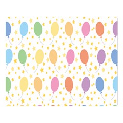 Balloon Star Rainbow Double Sided Flano Blanket (large)  by Mariart