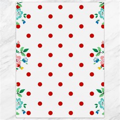 Flower Floral Polka Dot Orange Canvas 36  X 48   by Mariart