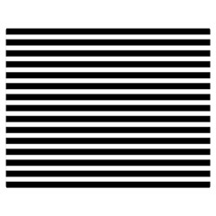 Horizontal Stripes Black Double Sided Flano Blanket (medium)  by Mariart
