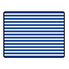 Horizontal Stripes Dark Blue Double Sided Fleece Blanket (small)  by Mariart