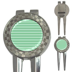 Horizontal Stripes Green 3-in-1 Golf Divots by Mariart