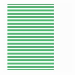 Horizontal Stripes Green Large Garden Flag (two Sides) by Mariart