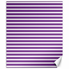 Horizontal Stripes Purple Canvas 20  X 24   by Mariart