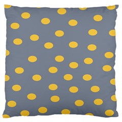 Limpet Polka Dot Yellow Grey Large Cushion Case (two Sides) by Mariart