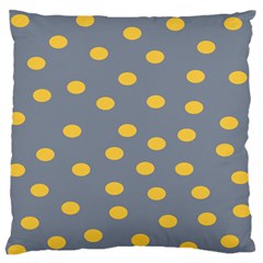 Limpet Polka Dot Yellow Grey Standard Flano Cushion Case (one Side) by Mariart