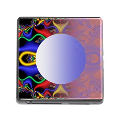 Texture Circle Fractal Frame Memory Card Reader (square) by Simbadda