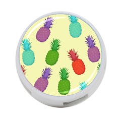 Colorful Pineapples Wallpaper Background 4-port Usb Hub (two Sides)  by Simbadda