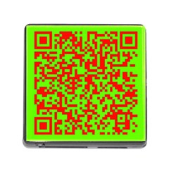 Colorful Qr Code Digital Computer Graphic Memory Card Reader (square) by Simbadda