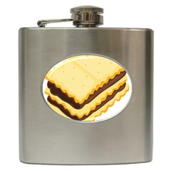 Sandwich Biscuit Chocolate Bread Hip Flask (6 Oz) by Mariart