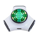 Green Lantern 3D Effect 3-Port USB Hub Front