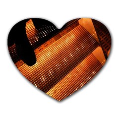 Magic Steps Stair With Light In The Dark Heart Mousepads by Nexatart