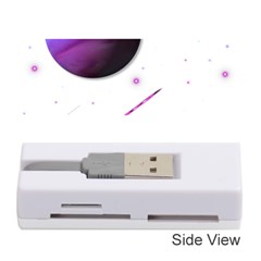 Space Transparent Purple Moon Star Memory Card Reader (stick)  by Mariart