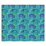 Elephants Animals Pattern Double Sided Flano Blanket (Small)  50 x40  Blanket Front