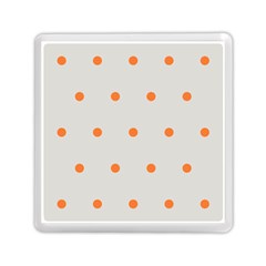 Diamond Polka Dot Grey Orange Circle Spot Memory Card Reader (square)  by Mariart