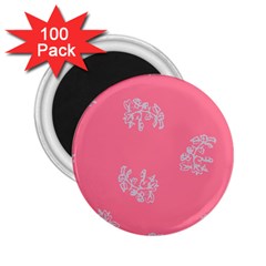 Branch Berries Seamless Red Grey Pink 2 25  Magnets (100 Pack)  by Mariart
