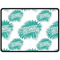 Happy Easter Theme Graphic Double Sided Fleece Blanket (large)  by dflcprints