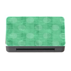 Polka Dot Scrapbook Paper Digital Green Memory Card Reader With Cf by Mariart