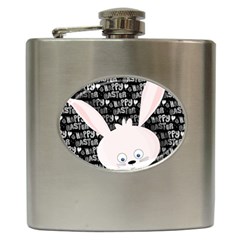 Easter Bunny  Hip Flask (6 Oz) by Valentinaart
