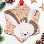 Easter bunny  Ornament (Snowflake) Front