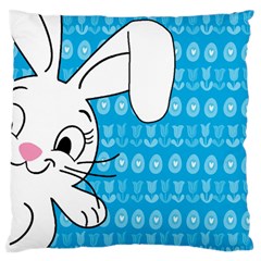 Easter Bunny  Large Flano Cushion Case (one Side) by Valentinaart