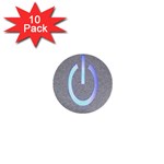 Close Up Of A Power Button 1  Mini Buttons (10 pack)  Front