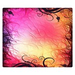 Floral Frame Surrealistic Double Sided Flano Blanket (Small)  50 x40  Blanket Back