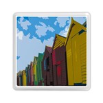 Brightly Colored Dressing Huts Memory Card Reader (Square)  Front